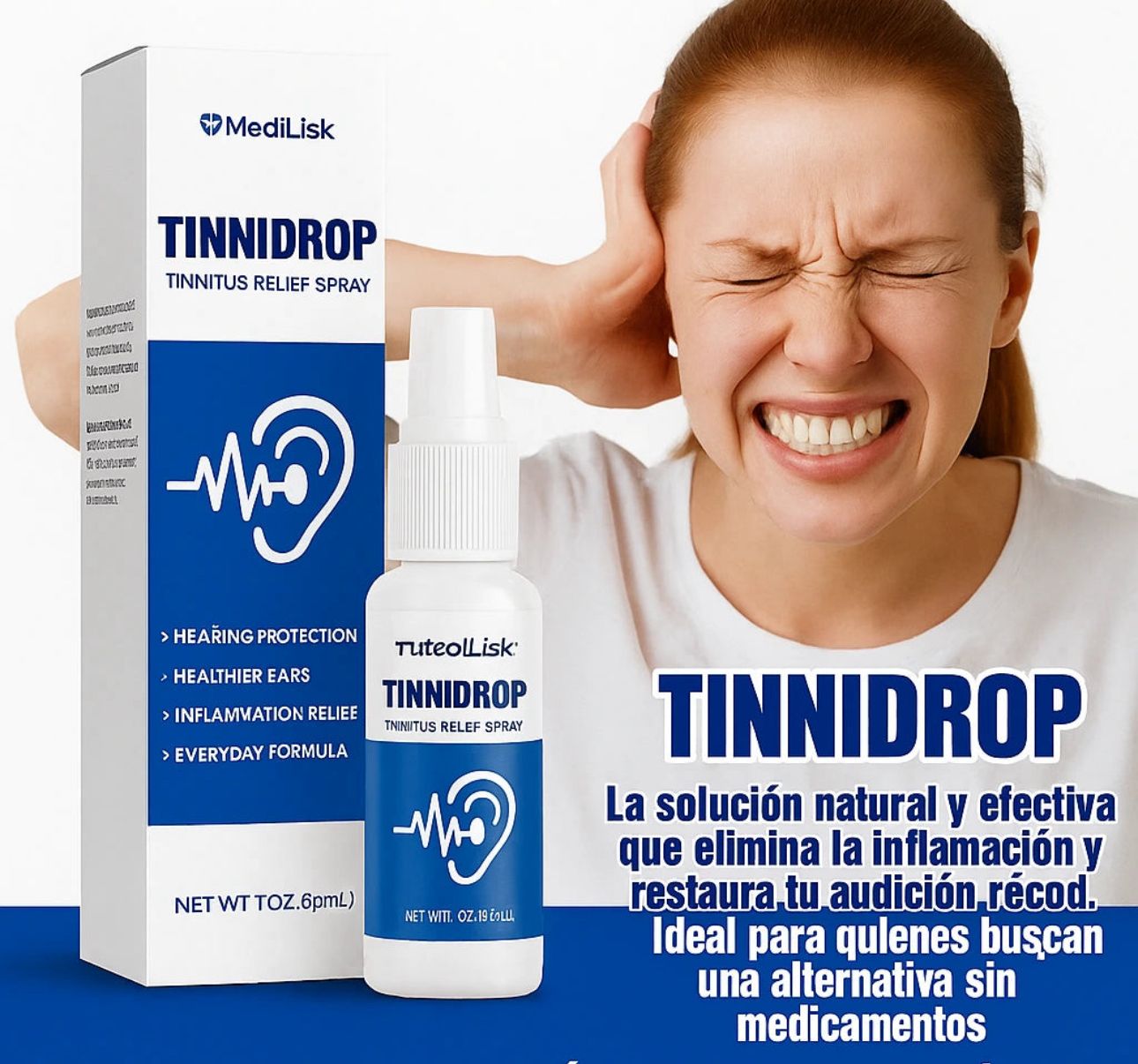 Tinnidrop® - Adios al zumbido y dolor de oido